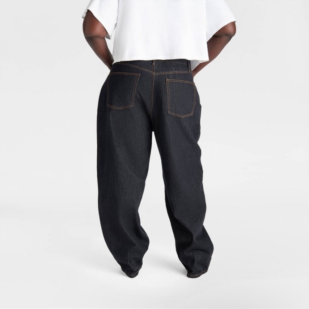 KBB by KAHLANA Women's Mid-Rise Wide Leg 'The Kahlana Jean' Dark Indigo - Picture 6 of 6